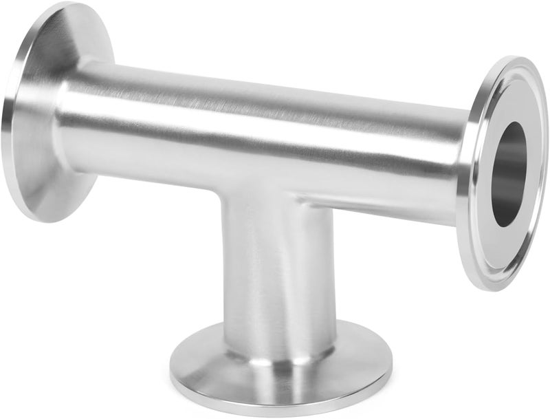 JMCOLMT 1" Tri Clamp Tee 3 Way Sanitary Fitting Equal Tee Tube 25mm Pipe OD Stainless Steel 304 Sanitary Polished - Image 2
